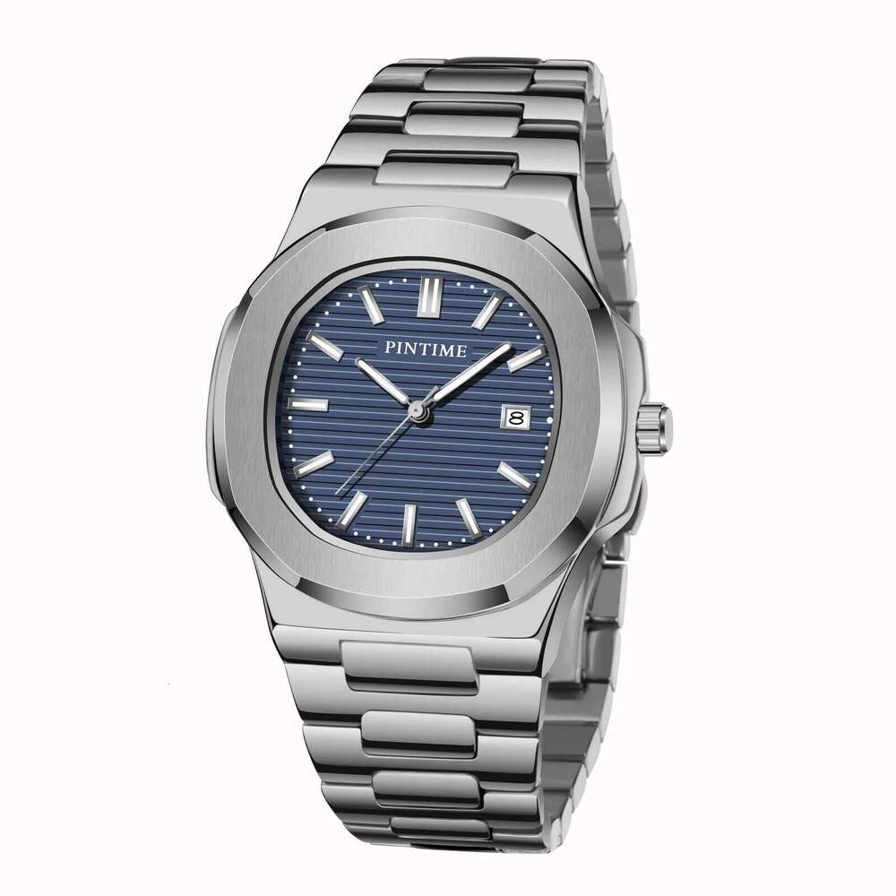 Men Fashion Watch Stainless Steel Quartz Wristwatch Luminous Hand Waterproof Auto Date Clock Relogio Gifts
