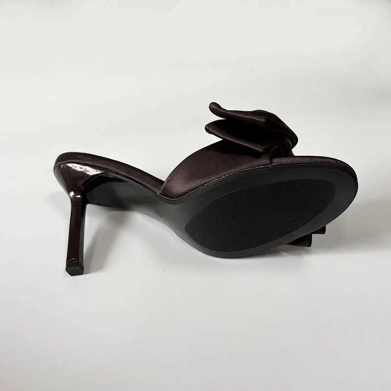 2026 New Fashion Peep Toe Pumps Women Thin High Heels Shoes Female Slides Footwear Butterfly-Knot Ladies Heels Shoes K260311