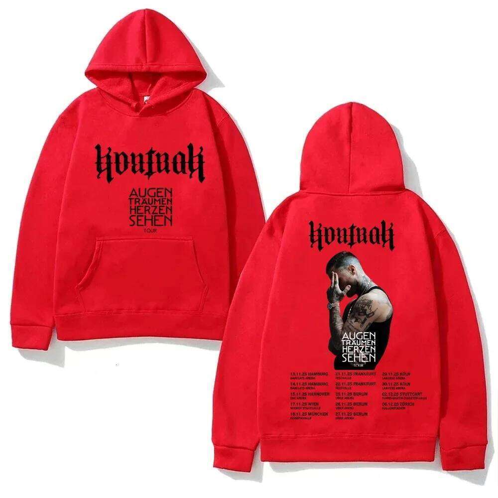 Kontra K 2025NEW Hoodie GraphicPrint Punk Sweatshirt AUGEN TRUMEN HERZEN SEHEN TOUR Men Women Fleece warm hoodies Classic top C260311