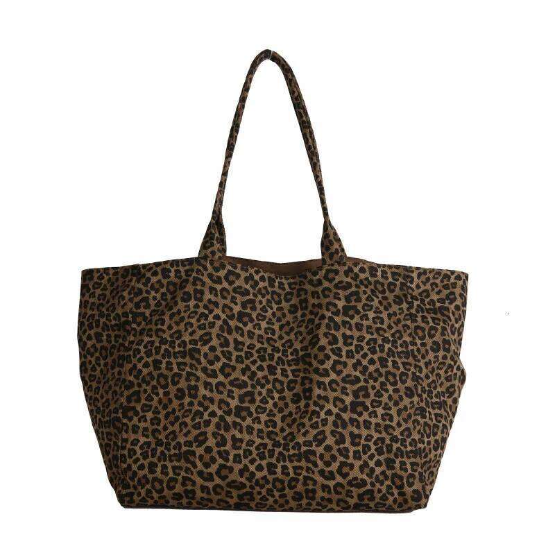 Autumn Vintage Leopard Shoulder Bags for Women Large Capacity Versatile Ladies Casual Tote College Style Girls Class Handbags XJ260311
