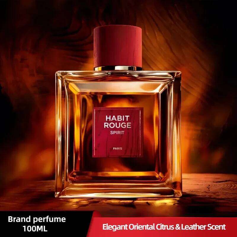 Habit Rouge Eau de Toilette-The Immortal Classic,Pioneering Leather & Citrus Accord,A Gentleman Legacy in a Bottle,Long Lasting Z260311