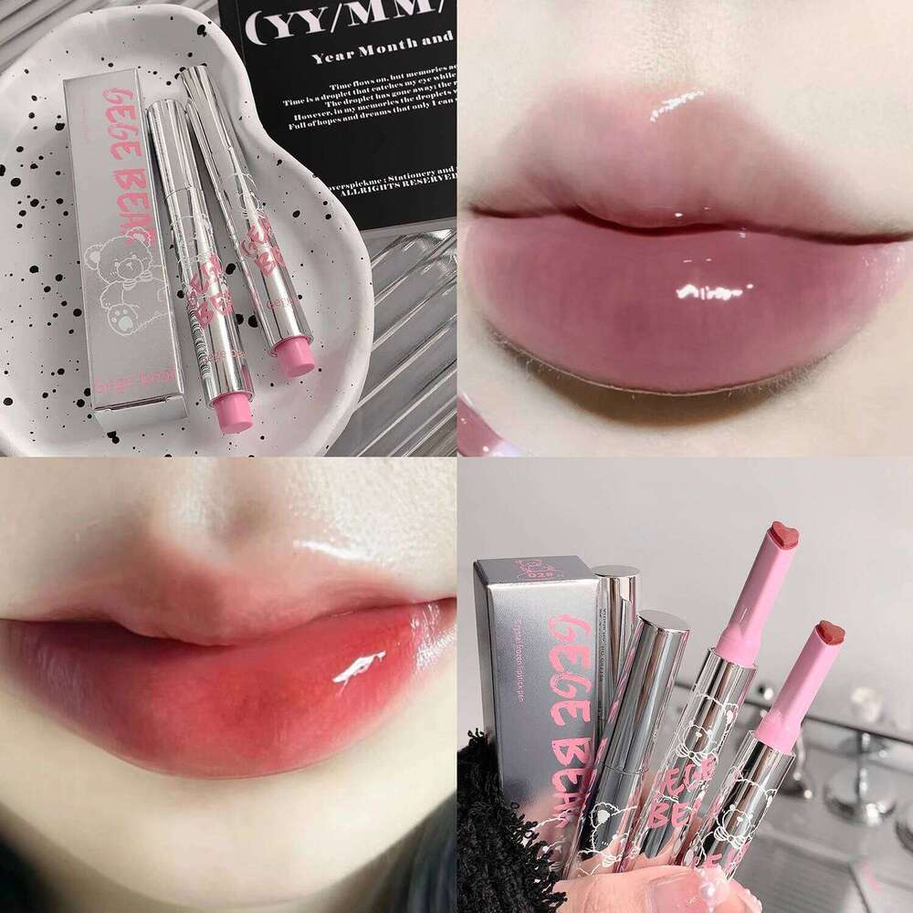 Gege Bear Translucent Crystal Pen Moisturizing Water Light Mirror Solid Lip Jelly Whitening Lipstick W260311