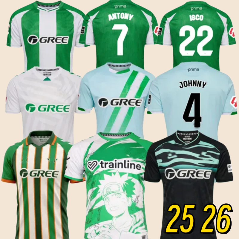 25 26 Real Betis ANTONY ISCO Soccer Jerseys 2026 JOAQUIN FEKIR B.IGLESIAS CANALES WILLIAN J Shirt WILLIAM CAMARASA JUANMI RUIZ Men Kids Kit maillot de Football Shirts