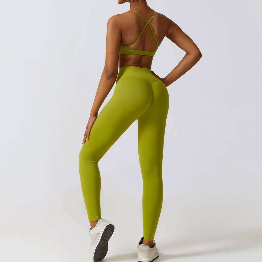 Sportswear Set Women's Workout Clothes Athletic Wear Sports Gym Legging Seamless Fitness Bra Crop Top Long Sleeve Yoga Suit 26H0311