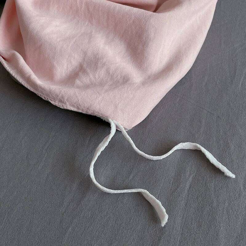 Simple Pink Grey Duvet Fashion Solid Color Bedding Set 3pcs Polyester Comforter Bedroom Quilt Cover 2 Pillowcases H260311 - view 7