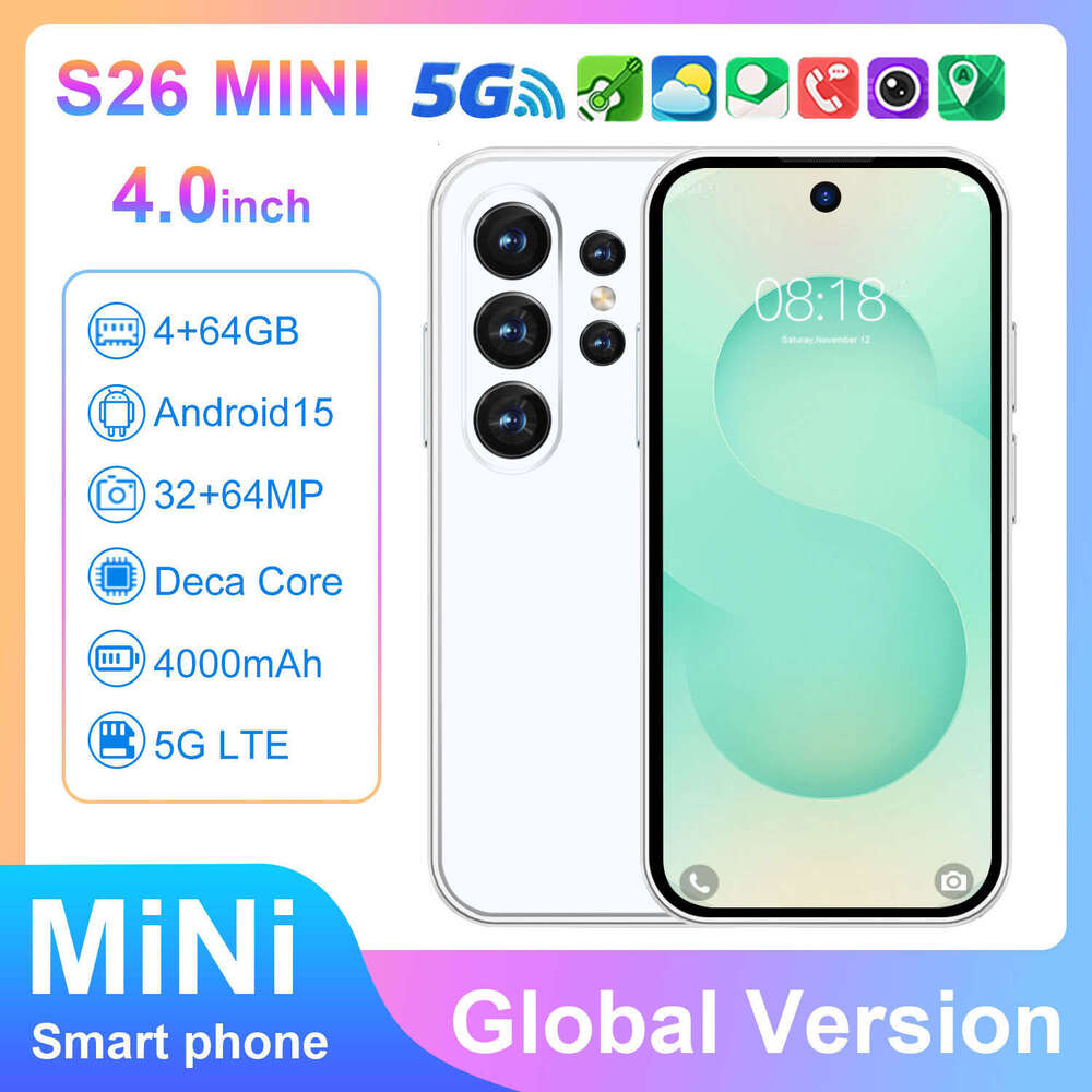 Famous brand cross-border S26 Mini 4+64G Android 4-inch smartphone, source manufacturer can send on behalf CKS