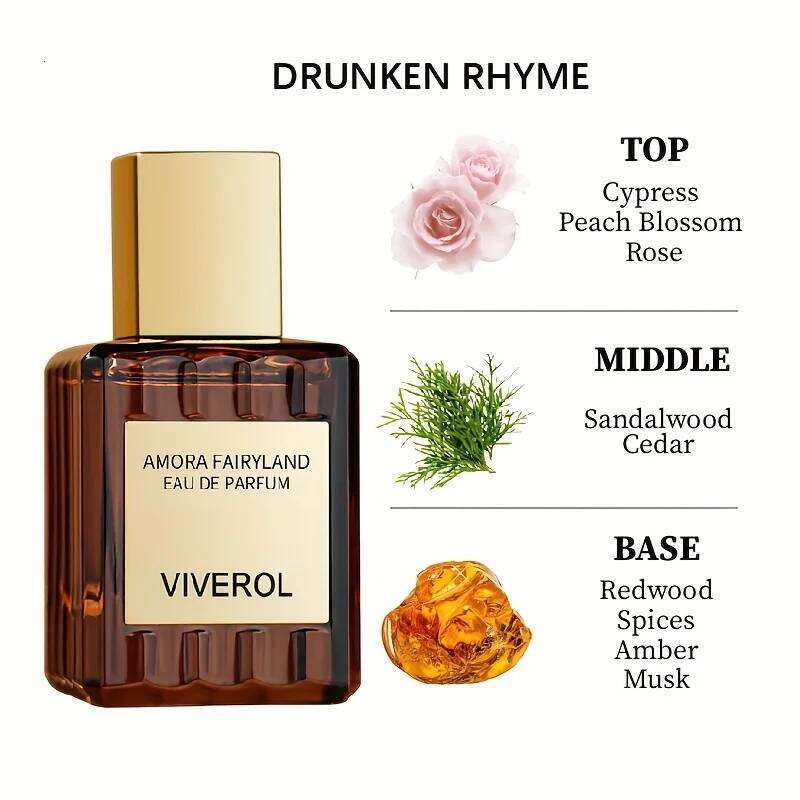 50ml Amber-Hued Gold-Capped Perfume Luxe Mystical Enchanting Eau De Parfum Long-Lasting Oriental Woody Floral Fragrance Spray Z260311