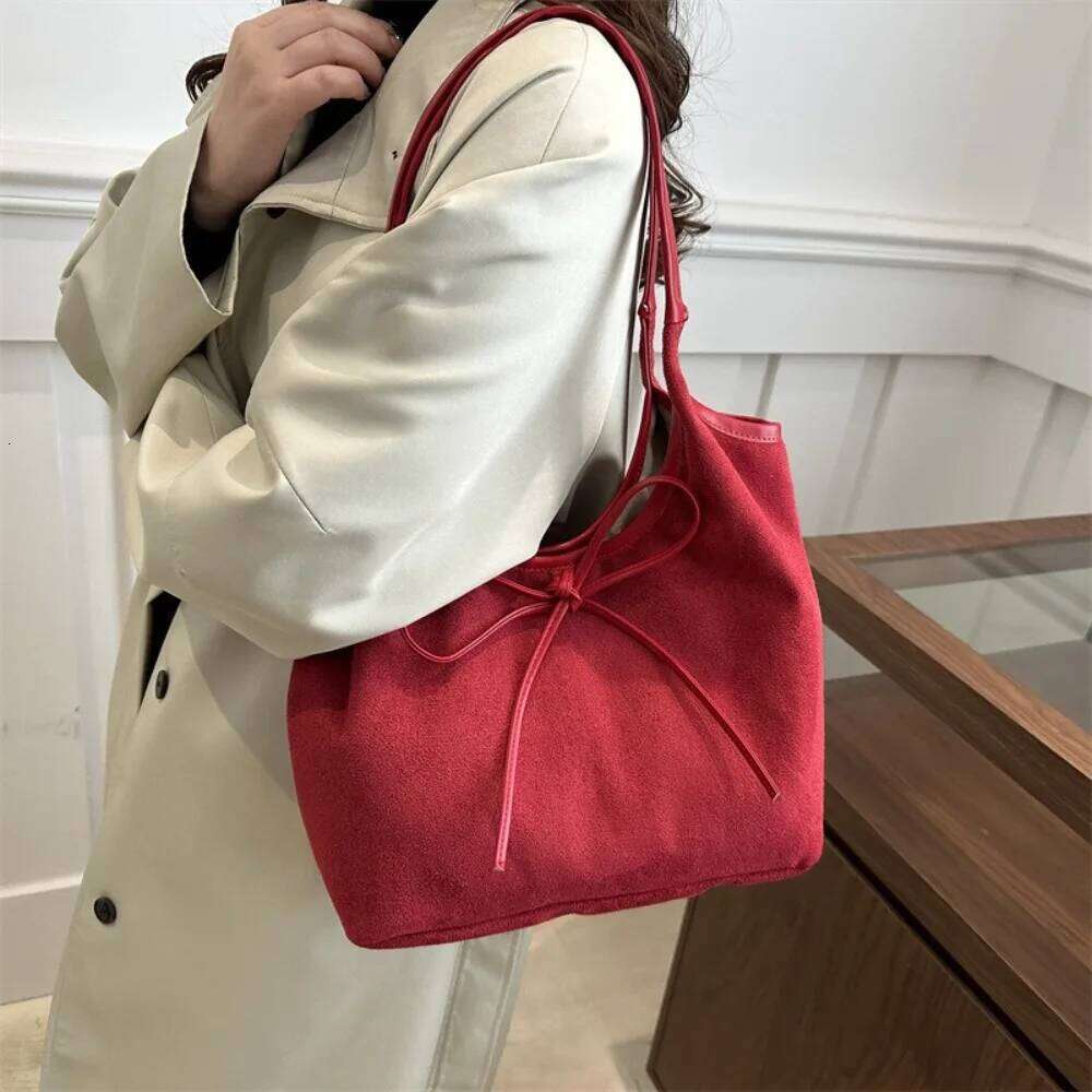 New Popular Bow Shoulder Large Capacity Temperament Tote Bag Handbag Women XJ260311