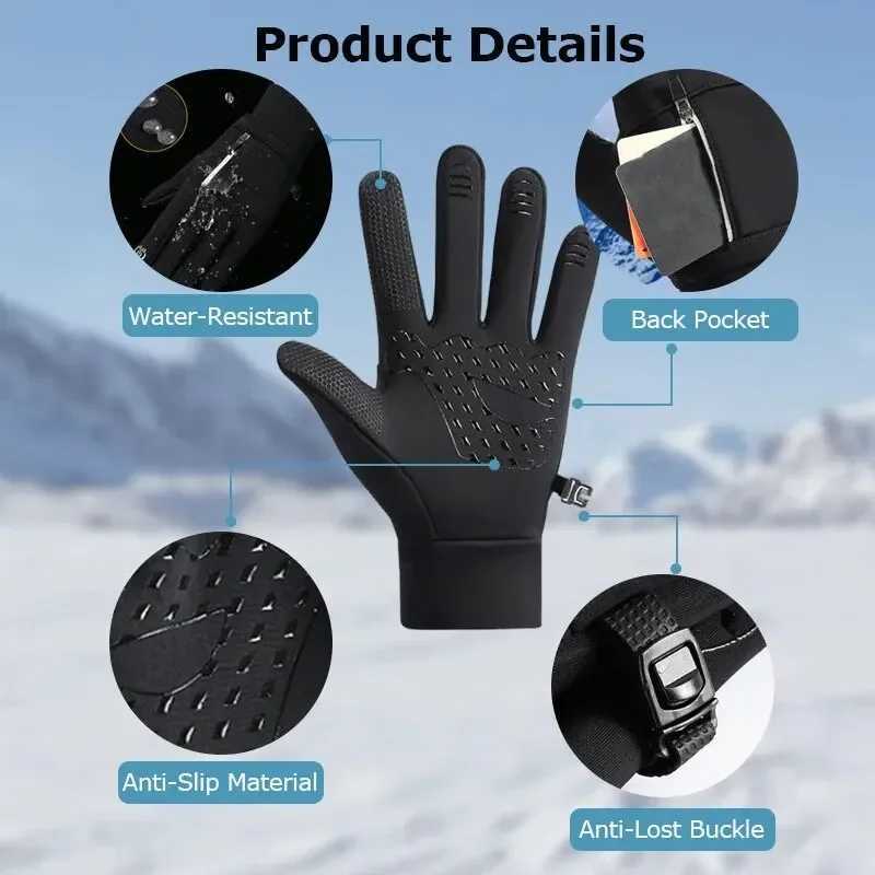 Winter Gloves Waterproof Thermal Sport Glove Men Women Running Cycling Driving Ski Hiking Warm Glove for Work ski gloves M260311