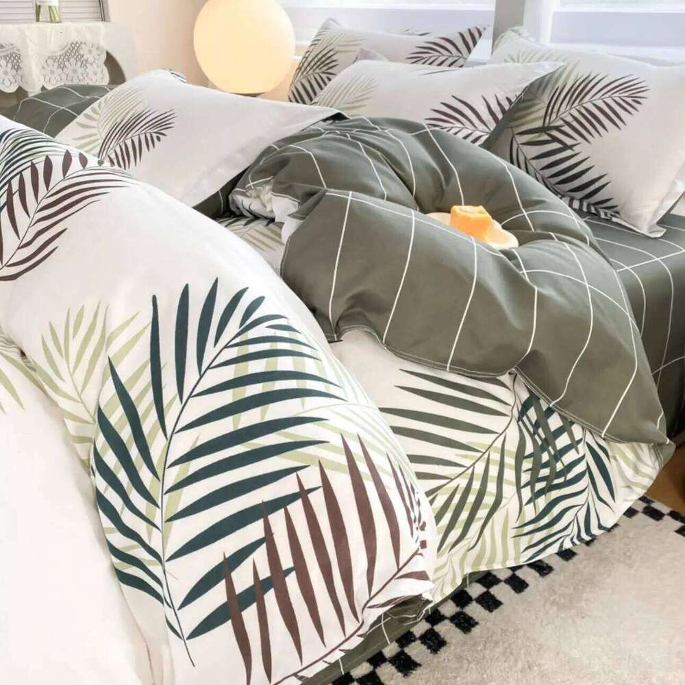 35colors, 4pcs, 100% cotton bedding set, four-piece sheet comfort girly fresh style couple bed comforter set H260311