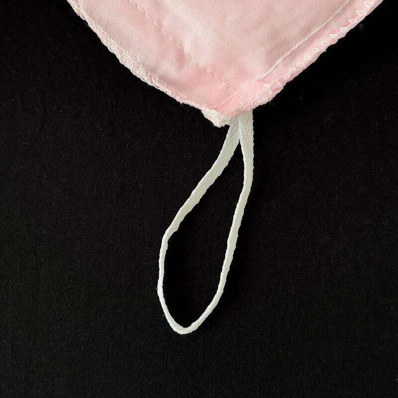 Black Bow Embroidery Duvet 3 Pieces Set Girl Adult Bedroom Pink Decor Quilt Cover Solid Color Bedding with 2 Pillowcases H260311