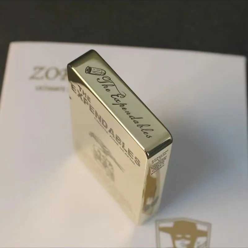 ZL8 Copper Ultra-thin Kerosene Lighter Constantine Pattern Personalized Engraving Grinding Wheel Lighter N260311