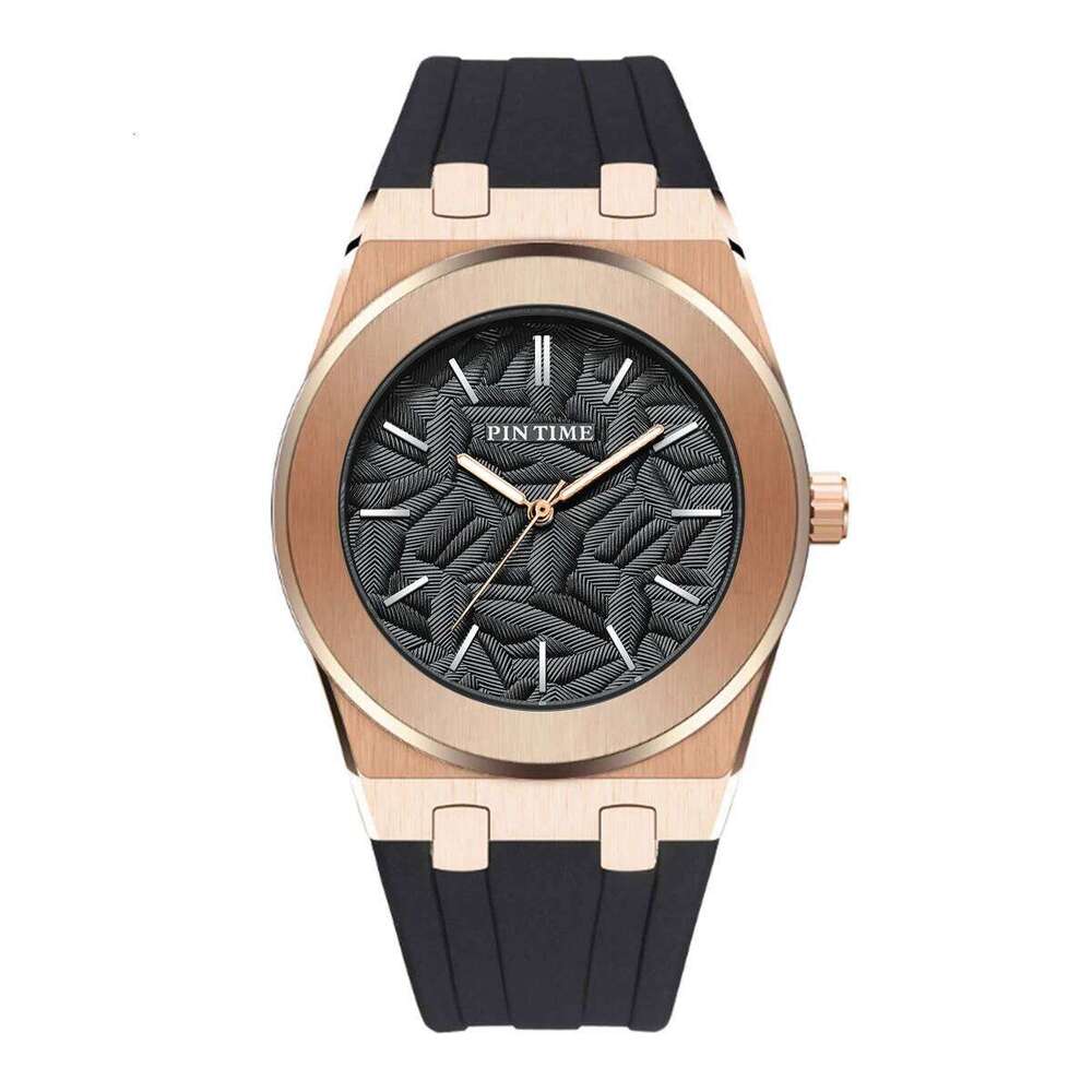 Classic versatile casual waterproof quartz men's silicone tape watch