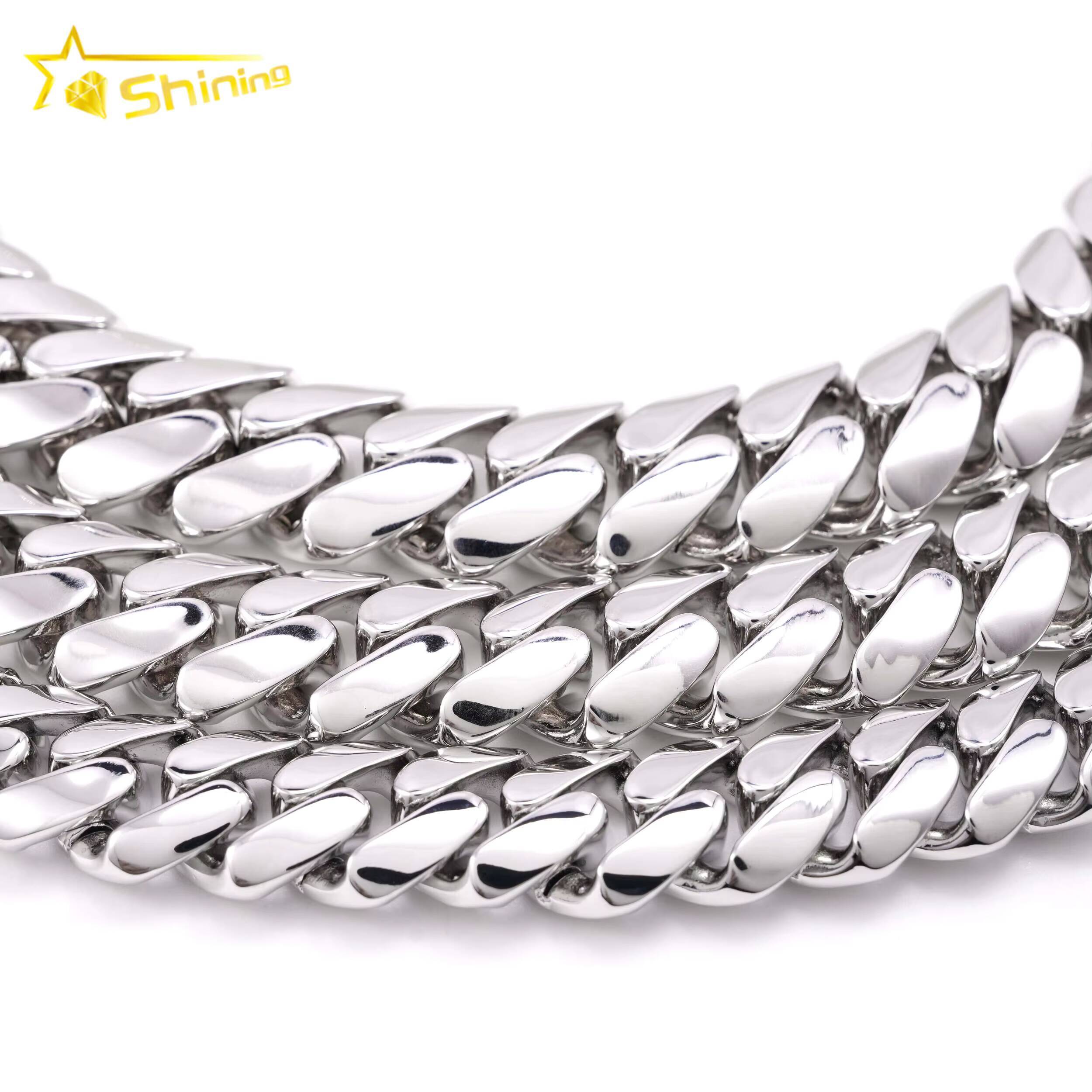 Hip Hop Jewelry Big Size 16MM 18MM Brass Miami Cuban Link Chain Men Fashion Cuban Chain Necklace