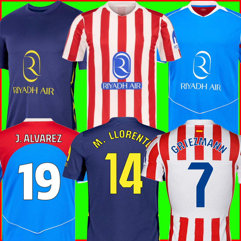 25 26 Atletico de Madridss ALEX B HANCKO soccer jersey GRIEZMANN JOHNNY 2025 2026 J.ALVAREZ M.LLORENTE KOKE SAUL Correa LEMAR football shirt men kids kit sets uniforms