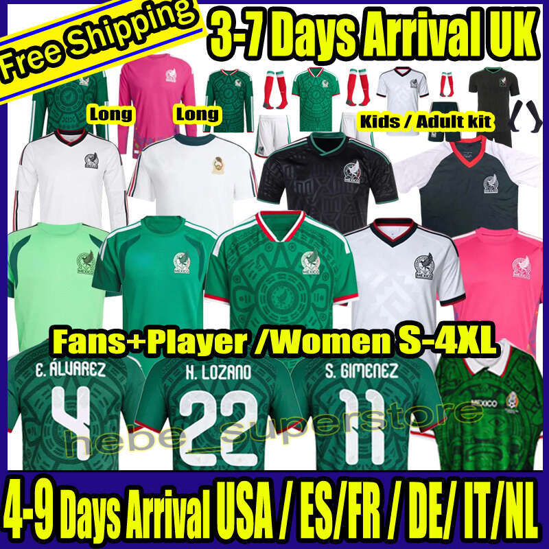 S-4XL Mexico jersey 2026 World Cup Home away Kit soccer jerseys A. VEGA C. HUERTA L. ROMO RAUL football shirts men kids kit set Third goalkeeper training uniform women