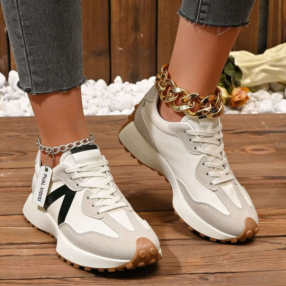 Womens Retro Color Block Sneakers Multiple Styles Lightweight Casual Running Shoes Non Slip Platform Dad Shoes For Daily Commuting And Casual Wear