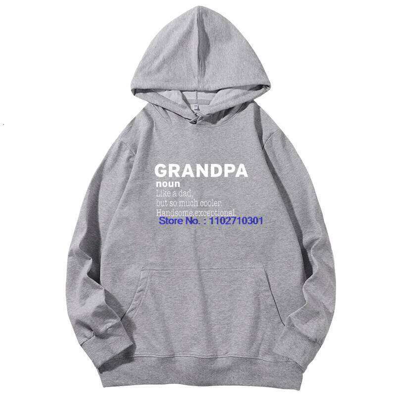 Grandpa Noun Fashion Father's Day Gift Graphic Long Sleeves Pullover Hoodies Spring Autumn Cotton Hooded Sweatshirts C260311