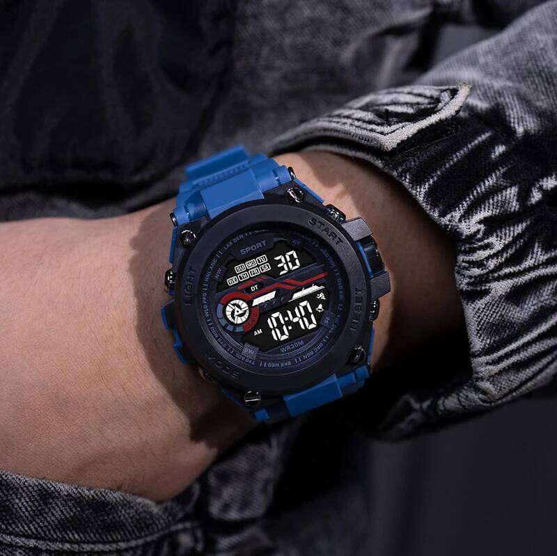 Men's Watch, Multi-Functional Outdoor Sports for and Junior High School Students, Running, Luminous Alarm Clock, Timing Electronic Watch