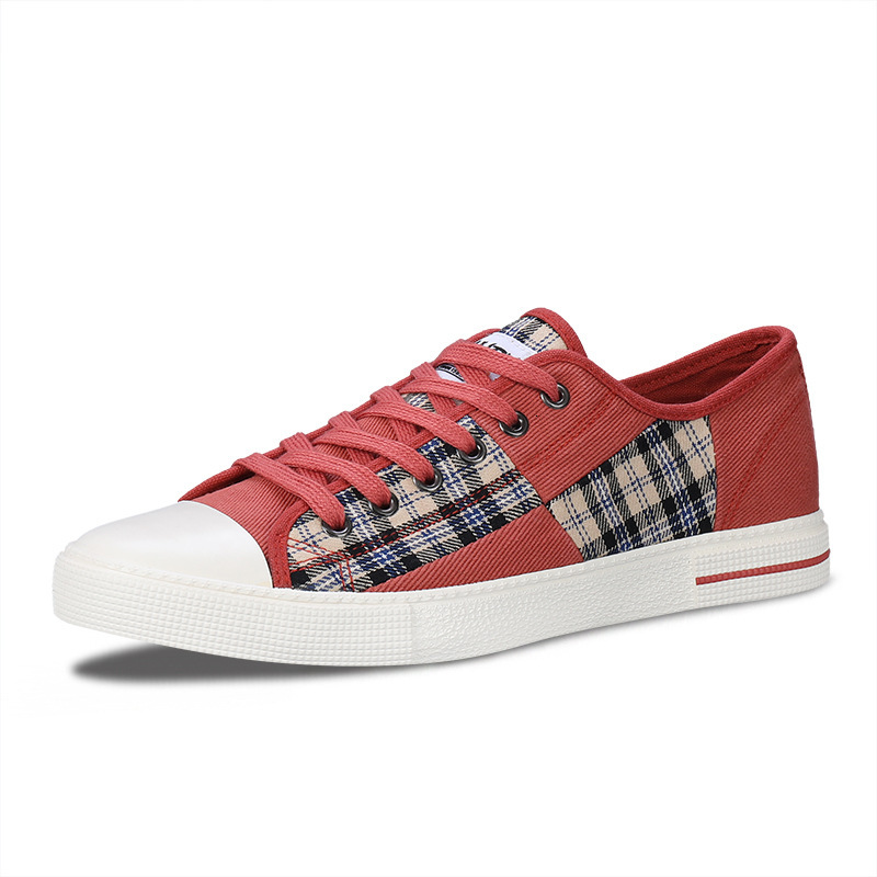 2026 Men's Canvas Shoes - Sports Shoes - Lightweight Heightened Patchwork Style - Trendy Student-style Leisure Running Shoes - Low-top Sports Sho