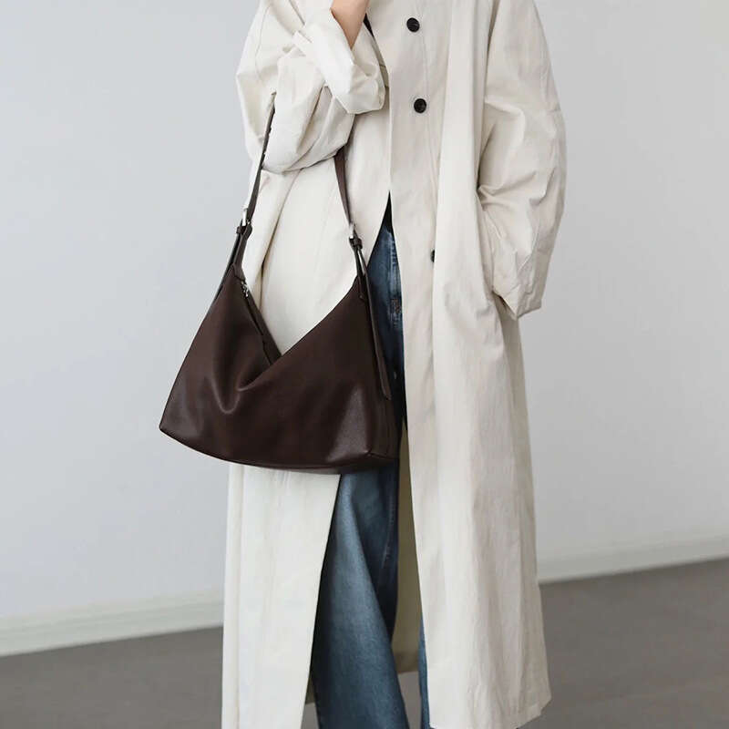 Luxury Shoulder Bags Totes Hobo Vegetable Tanned Top Grain Cowhide Hobo Genuine Leather Underarm Tote Women S Large Capacity Bag Day No Reason Return 