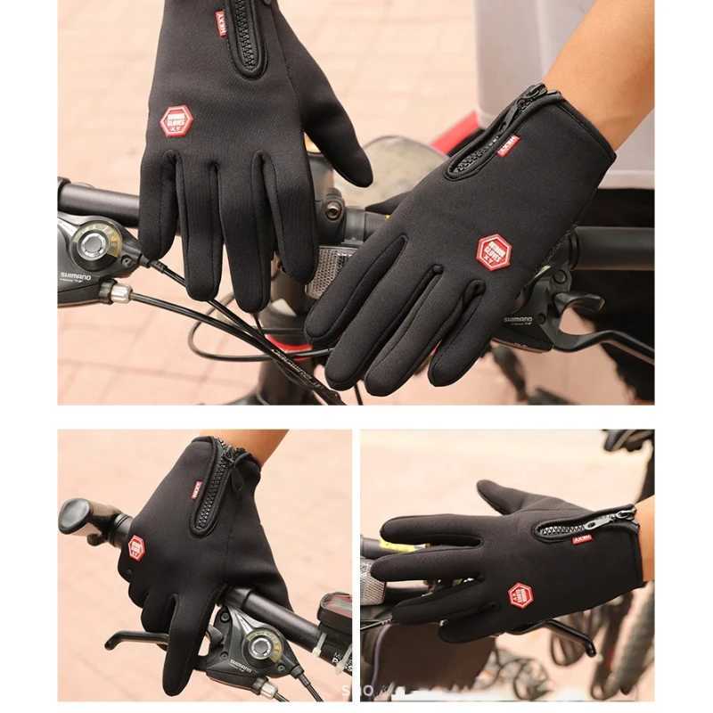 Cycling Gloves Driving Motorcycle Gloves Winter Warm Full Finger Gloves Touchscreen Windproof Non-Slip Cycling Outdoor supplies M260311