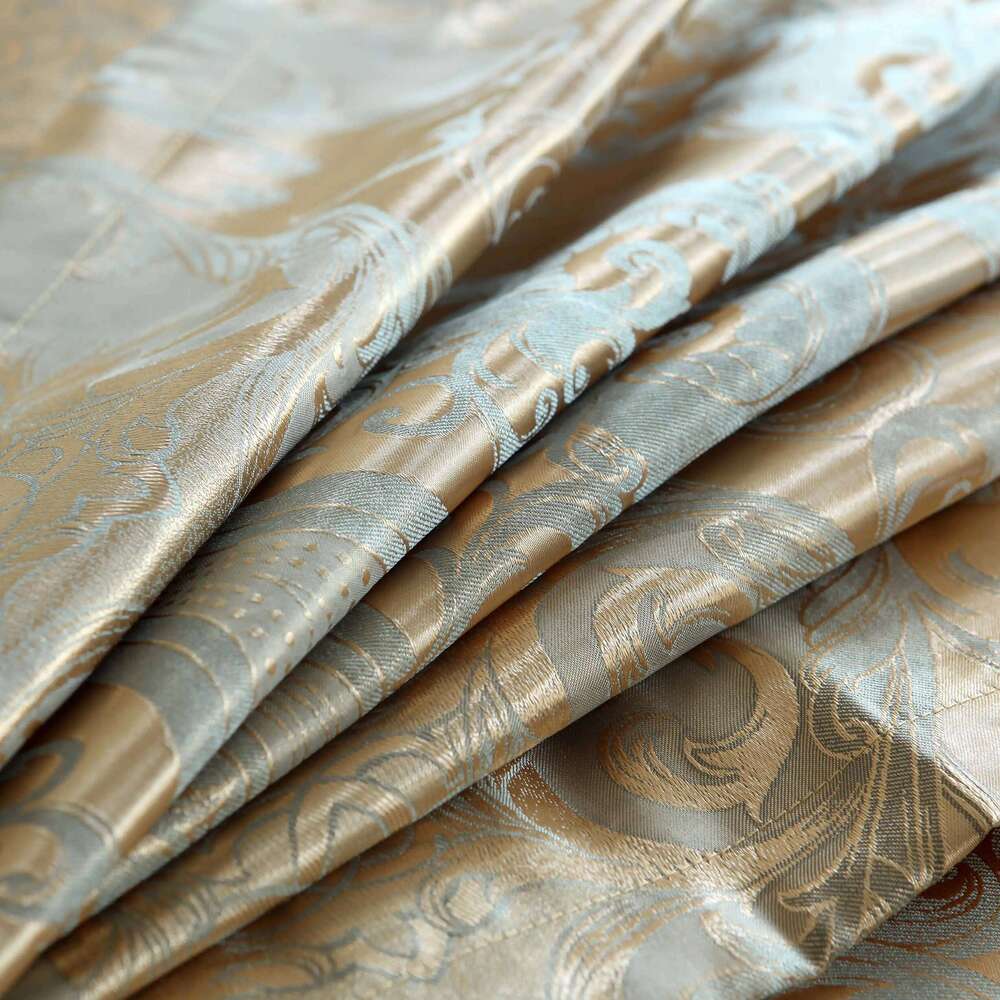 Size, Floral Jacquard Satin Duvet 3 Piece Silk Like Bedding Comforter Cover Set H260311