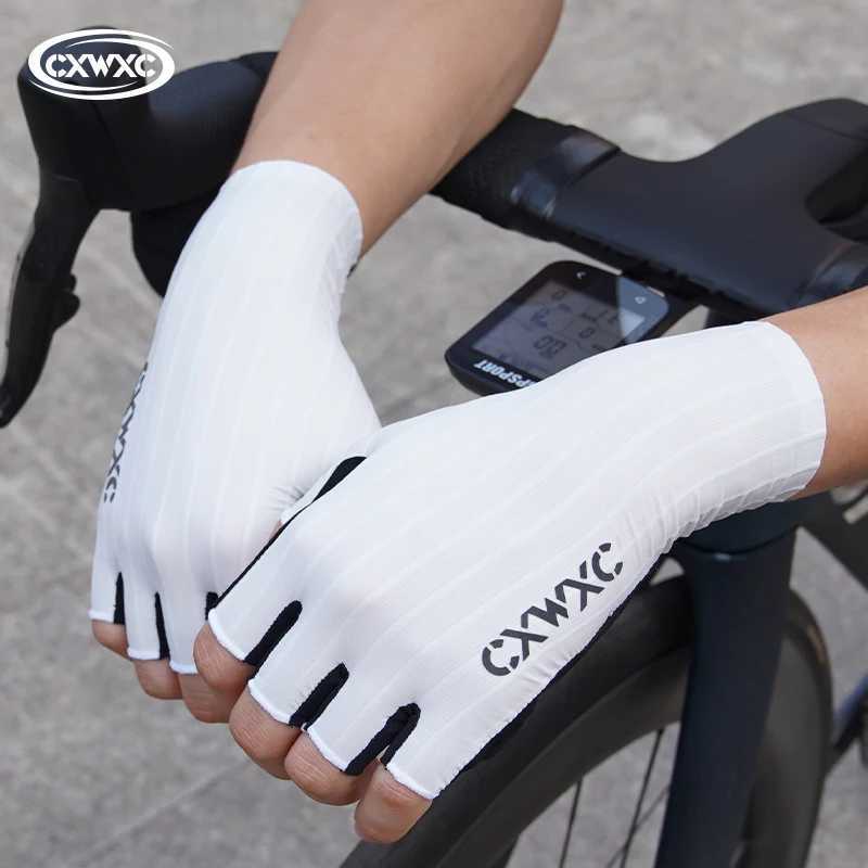 CXWXC Cycling Half Finger Gloves Men Women Breathable Anti-slip Glove Fitness Sport Training Gloves With Extended Wrist Guard M260311