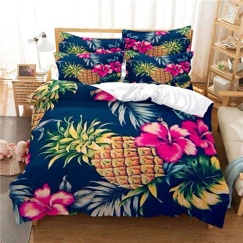 Flowers Duvet Cover 3d Digital Printing Bed Linen Queen Size Bedding Set Fashion Design H260311