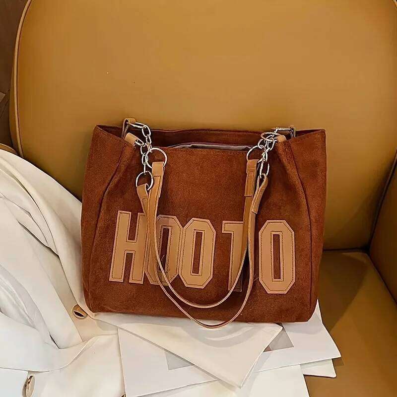 Vintage Embroidered Women's Tote Bag, Chic Handbag Shoulder Bag with Zipper Closure, Polyester Lining Casual, Weddings, Parties XJ260311