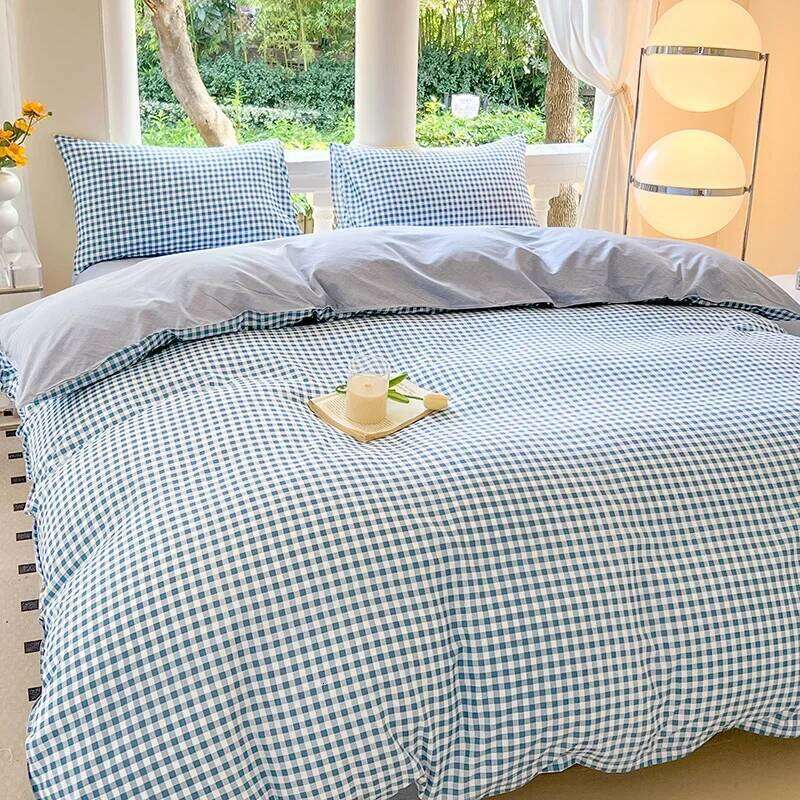 Kawaii Whale Printed Floral Duvet Pillowcase Bedding Set Cute Dog Bed Linen Sheet Quilt Cover Full Queen King Size H260311 - view 7