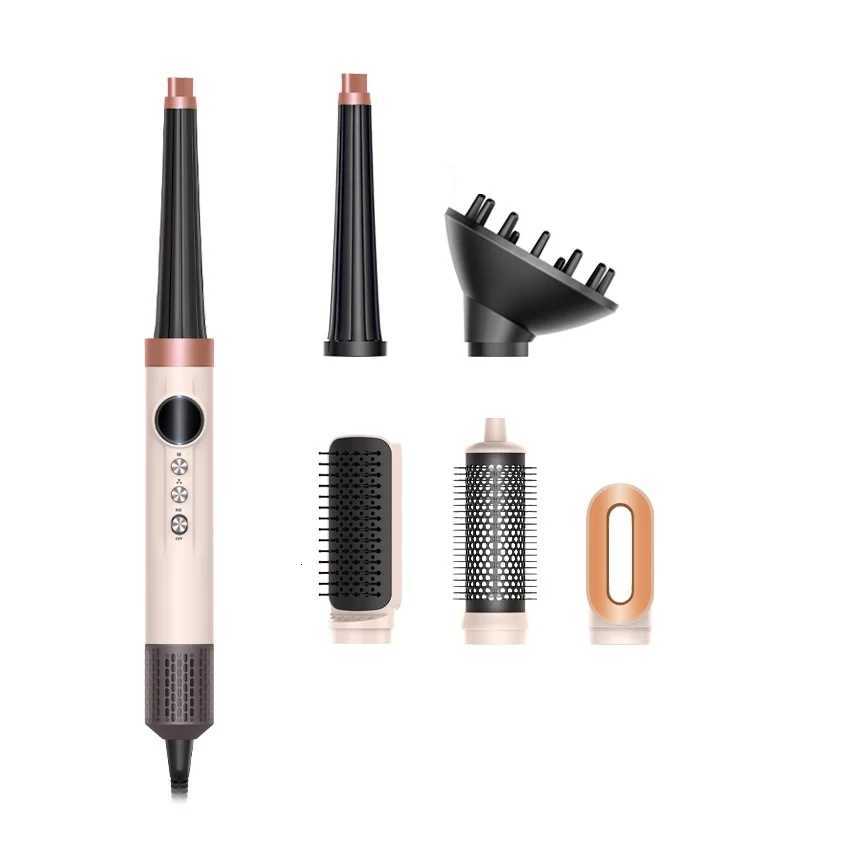Premium 6 In 1 Hair Styler Professional High Power Hair Dryer Hot Air Brush Curling Barrel Multi Functional Hair Styling Tool X260311
