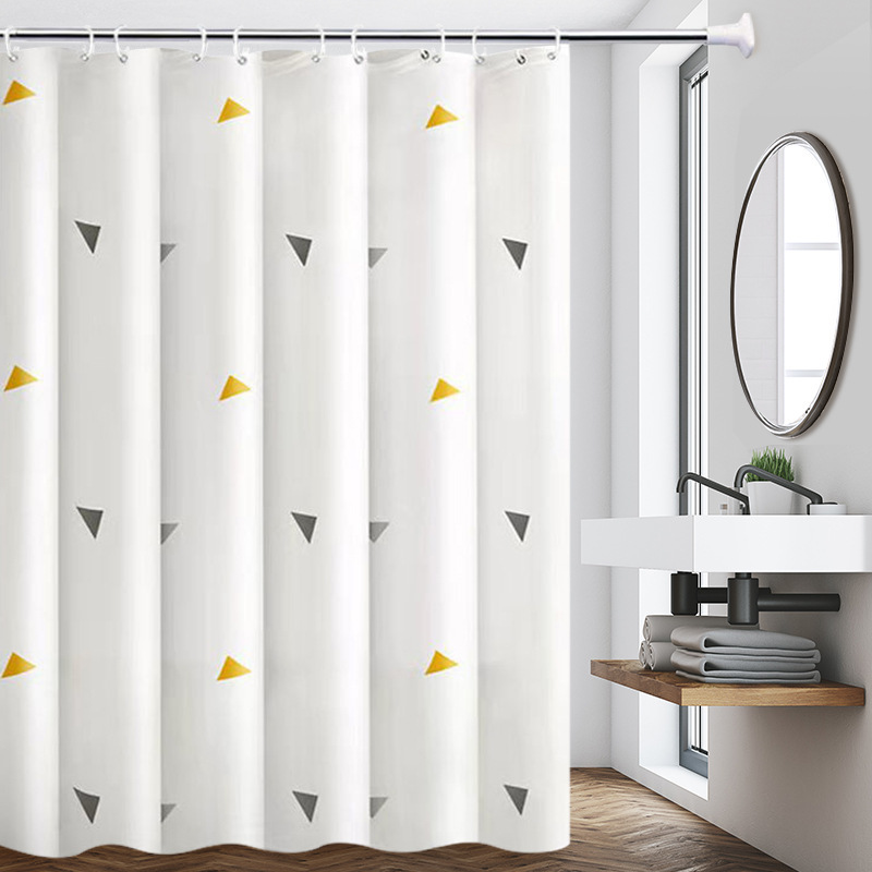 YL-38326 Waterproof and mildew-proof shower curtain, bathroom/toilet PEVA partition curtain, no drilling required, custom-made.