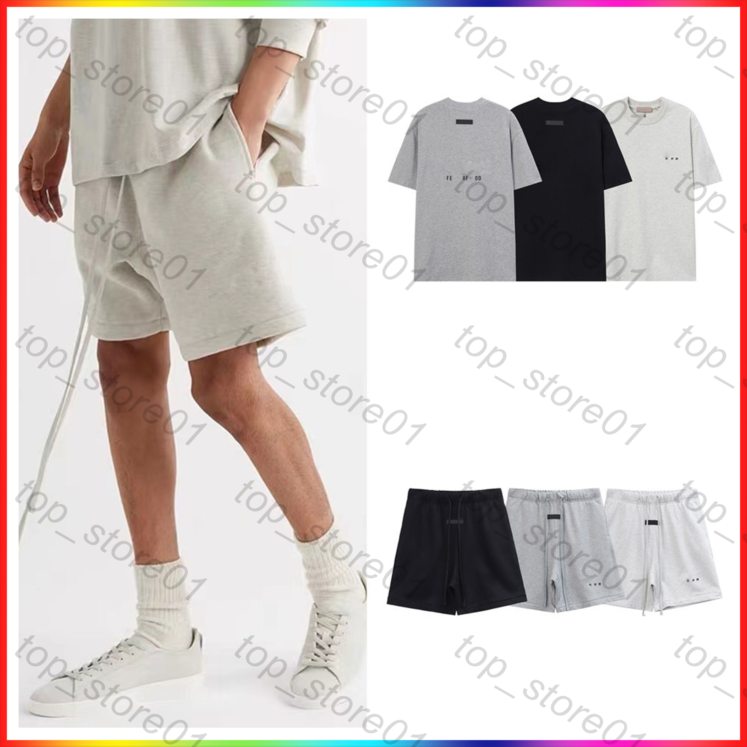 5A Designer Shorts 2026 Summer Fashion Hip Hop essential Shorts Men Casual essential Shorts 3D Silicon Letter Oversize hoodie Womens Loose skateboards Shorts Set