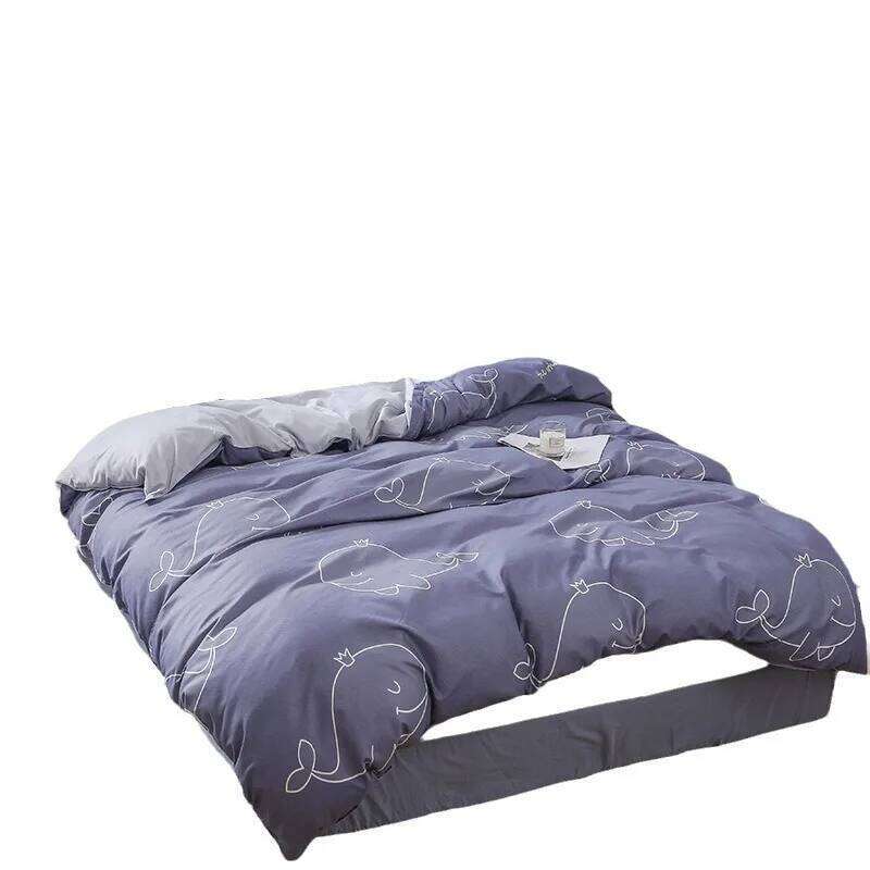 Home textile aloe vera cotton quilt cover, bed sheet, skin friendly and brushed four piece set H260311