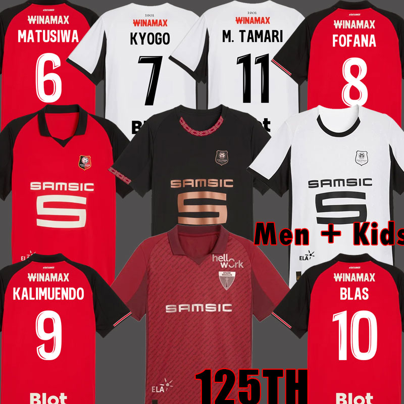 Stade Rennais 2026 125th anniversary jersey Rennes soccer jerseys 125 kit 25 26 GOUIRI BLAS TRUFFERT maillots de foot 2025 2026 Football shirt KIDS Uniforms