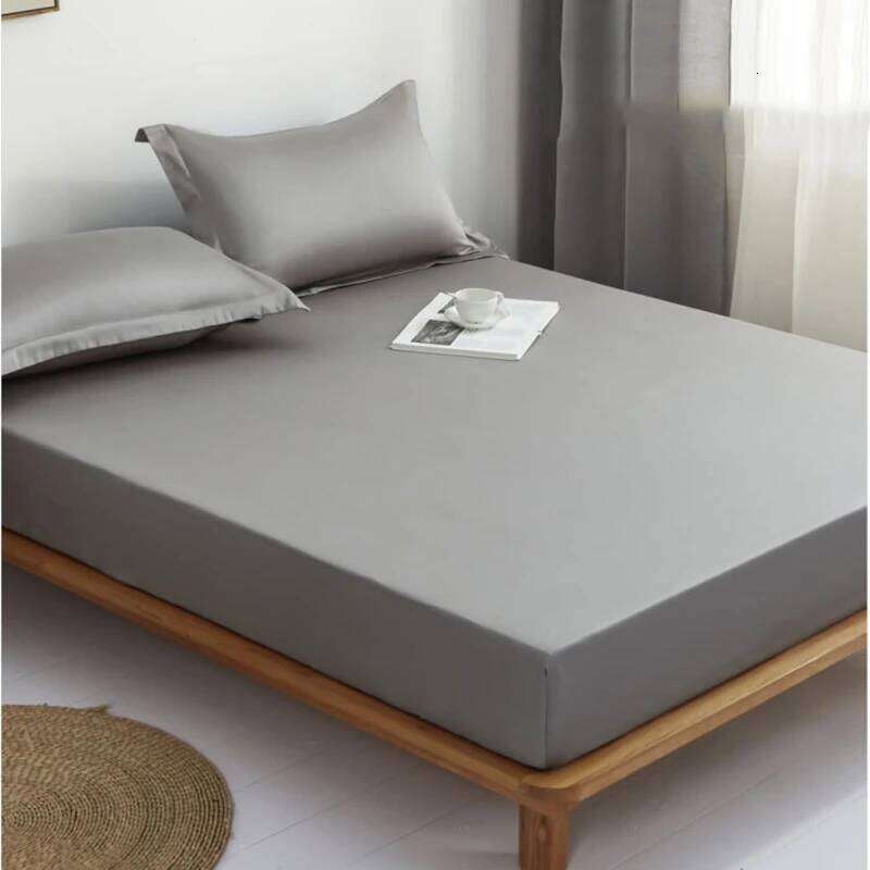 Solid 100% Pure Cotton Fitted Sheet Set Skin-Friendly Cozy Bedsheet Pillowcases King Twin Queen Full Size Bedding Protector H260311