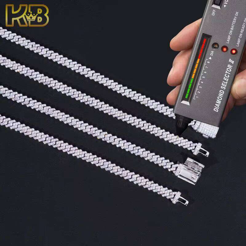 5mm Pure Sier Hiphop Moissanite Cuban Necklace for Men and Women Durable Hypoallergenic Jewelry 123