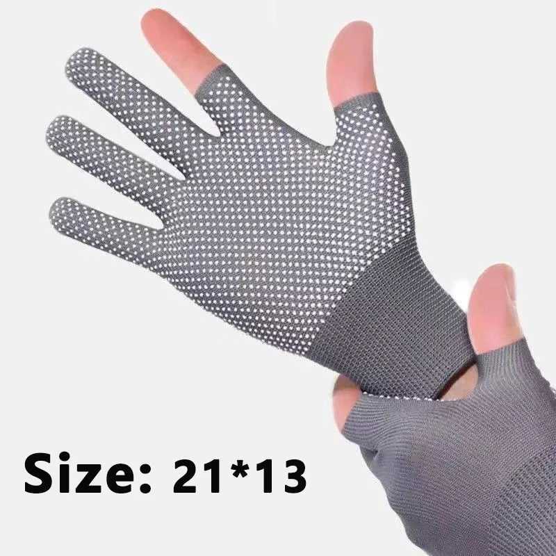 Glue-dot Non-slip Cycling Gloves For Men Outdoor Two-finger Touch Screen Thin Gloves M260311