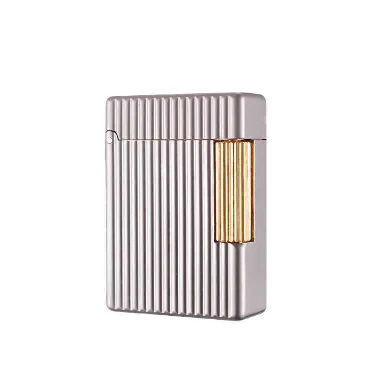 New ST30 Vertical Pearl Chrome Oil Lighter Stylish Side Sliding Cigarette Lighter Classic Series Style Mens Gift N260311