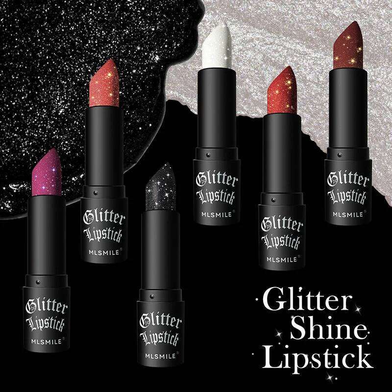 Waterproof Glitter Punk Style Nude Matte Not Fading Pearlescent Sexy Red Pink Velvet Lipsticks Lips Makeup Cosmetic W260311