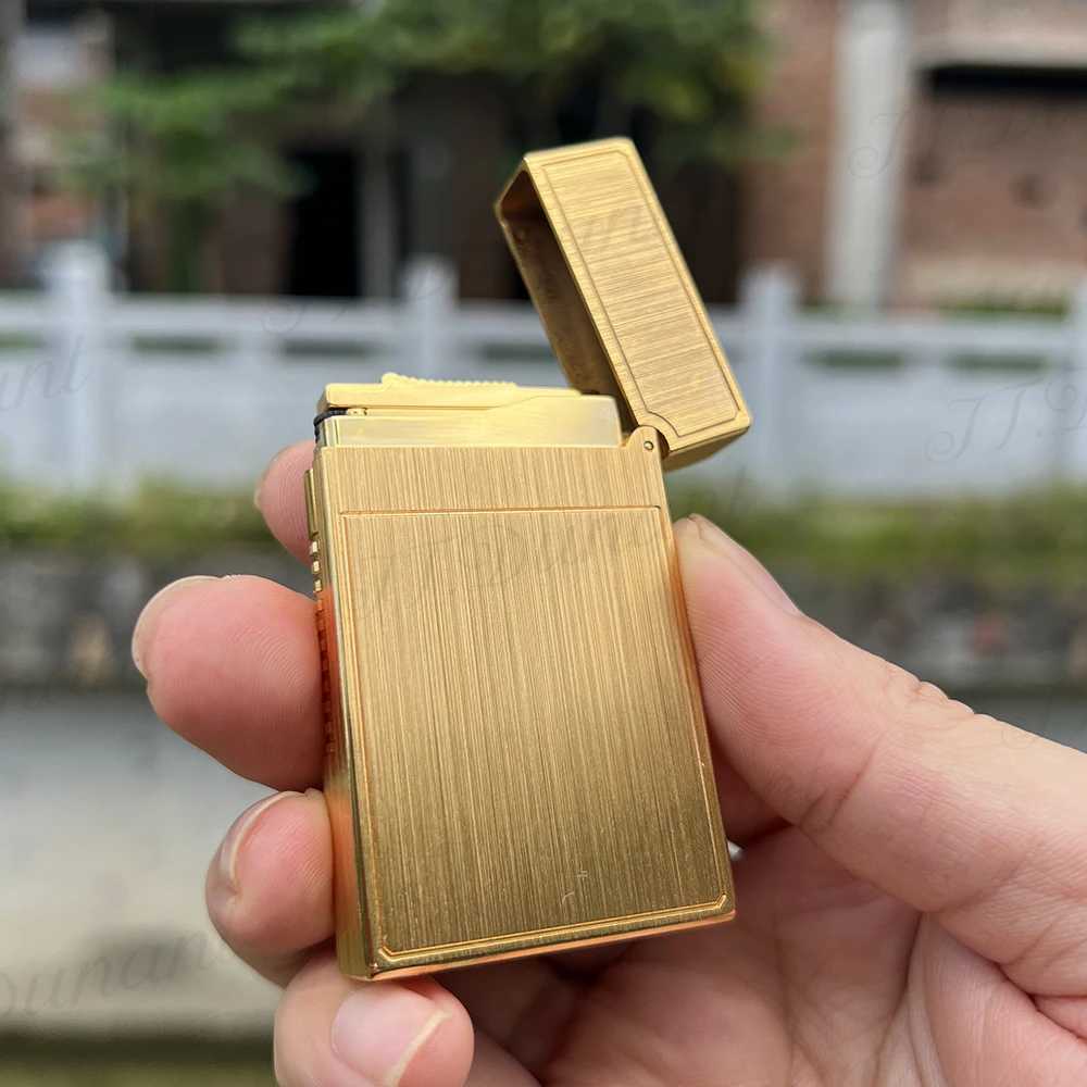 New Arrive JT Dunant Lighter Ping Sound Smoke Gadgets Metal Drawing Design Cigar Accessories Best Birthday Gift to Someone N260311