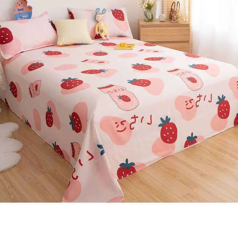 Soft Skin-friendly 3-piece Set Student Dormitory Single Home Double Cartoon Style Four Season Bed Sheet Suit H260311