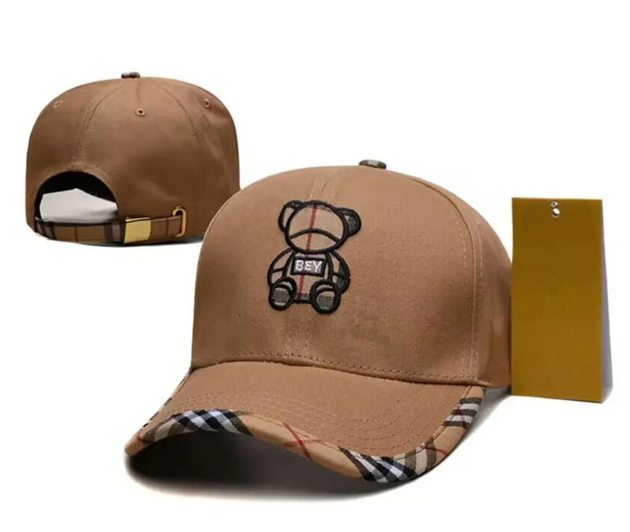 Men's busbbrrys hats, women's peaked hats, designer embroidered letter baseball caps, casquette luxury logo intarsia, Vintage checked beach sun hats