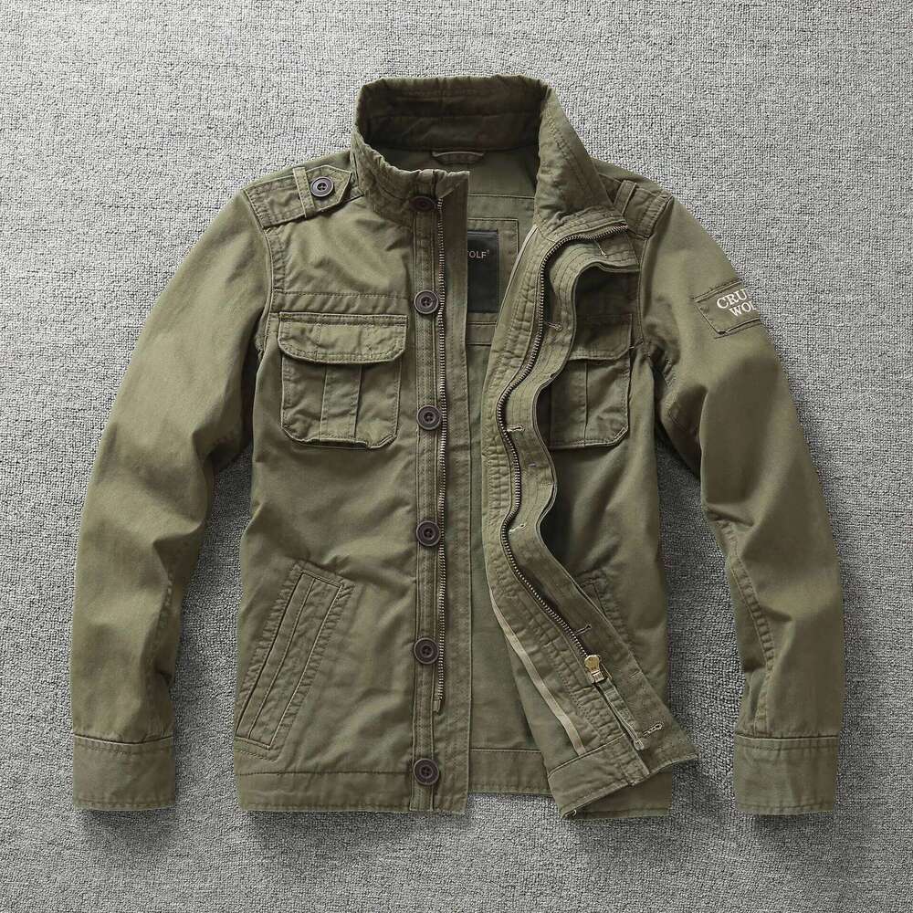 Men's Retro Denim Cargo Jacket: Hooded, Multi-Pocketed Camo - Ideal for Outdoor Hiking, Casual Wear & Fashion 26H0311