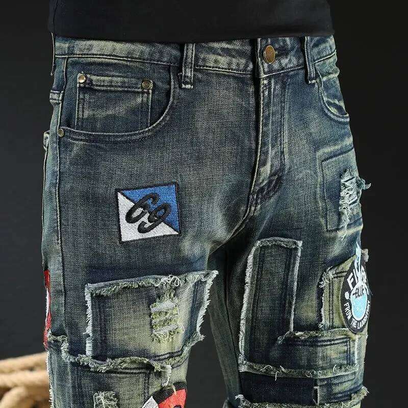 Trousers New Rock Work Wear Straight Jeans for Men Hip Hop Man Cowboy Pants with Pockets Casual Harajuku Classic Aesthetic Denim Z260225