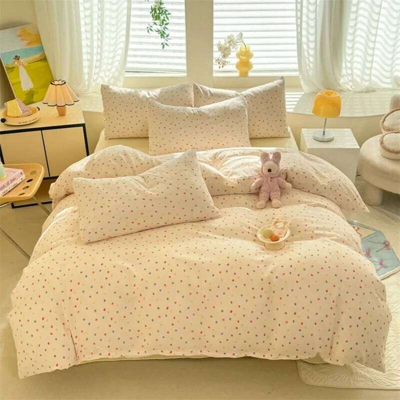 Floral Style Duvet Single/Queen/King Soft Washed Cotton Bed Cover 240x220 Bedding Sets H260311