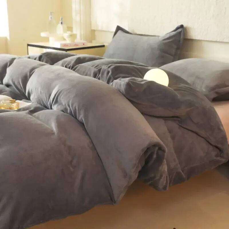 Winter Class A double-sided milk single-piece bed sheet four-piece flannel quilt cover thickened fleece H260311