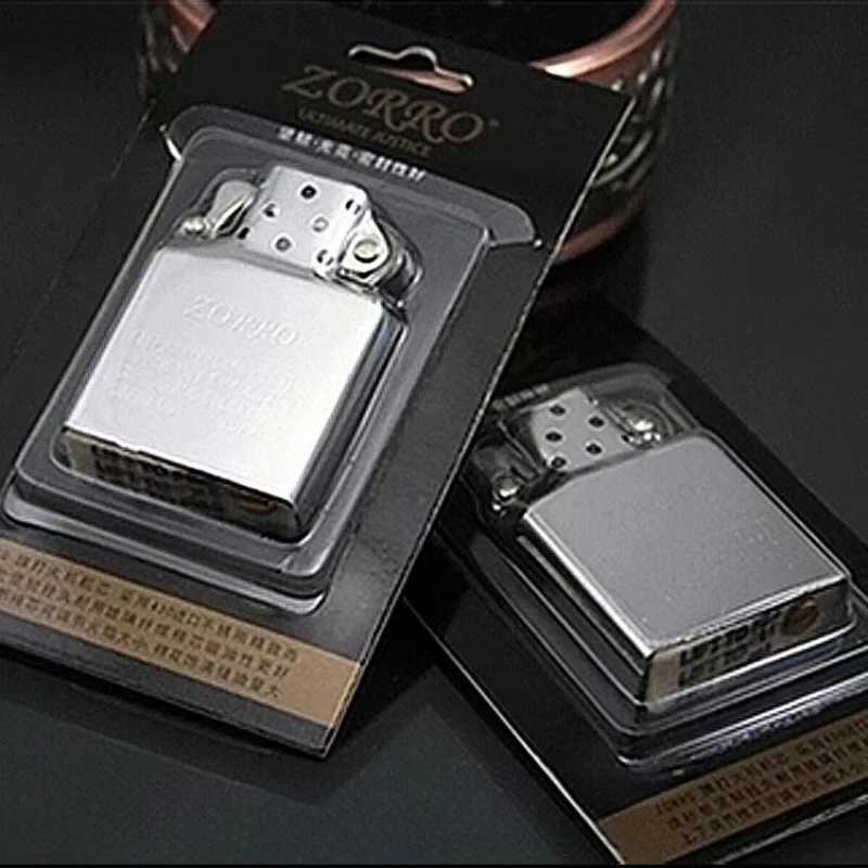 Pure Copper Windproof Metal Personalized Creative Square Head Retro Vintage Parallel Line Kerosene Lighter N260311
