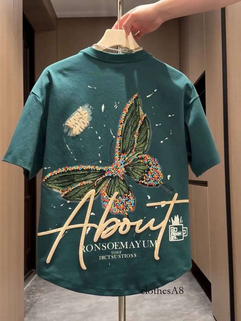 New 2025 Men's ort Print Casual Faion Design Versatile f Sve round Ne Stand Fit T-irt